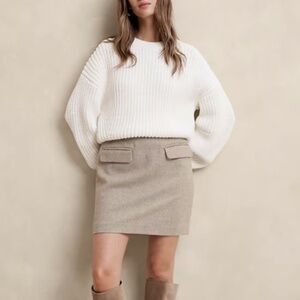 NWOT Banana Republic Wool-blend Herringbone Mini Skirt